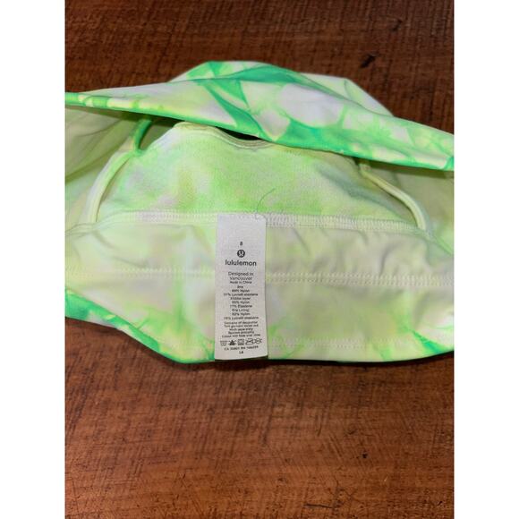 Lululemon Womens Energy Bra Shibori Green Tie Dye Sports Bra Size‎ 8 No Pads - Picture 4 of 5